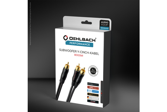 Oehlbach Booom Subwoofer Y Cinch Kabel M