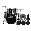 XDrum Semi 22" Standard Drumstel Midnight Black Set + Demper