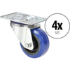Adam Hall 372081 Bluewheel Swivel Caster 80mm Set of 4