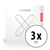 D'Addario XS Acier Plaqué Nickel 10-52 Light Top/Heavy Bottom 3x Set