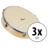 XDrum HTM-12S 12" Handtrommel met Natuurlijk Vel 3x Set