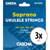 Cascha 2053 Corde per Ukulele Soprano Set da 3