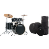 Tama IP52H6W-HBK Imperialstar Drumkit Hairline Black Set incl. Gigbags