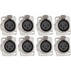 Pronomic XFD XLR Inbouwconnector Female 8x Set