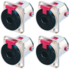 Neutrik NJ3FP6C Presa jack da pannello 6,3 mm stereo bloccabile, confezione da 4
