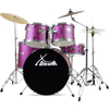 XDrum Semi 22" Standard Batterie Satin Purple Sparkle Set incl. Support Galgen + Cymbale Crash