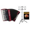 Hohner Bravo III 72 SilentKey Rouge Starter Set