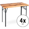 Stagecaptain BBT-117 Hirschgarten Bierzelttisch 117 cm Natur 4x Set