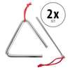 Classic Cantabile Triangel met Slagstok 10 cm 2x Set