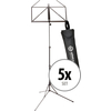 K&M 101 Music Stand Black incl. Bag 5x Set