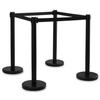 Stagecaptain PLS-200B Poteaux de Séparation Système de Guidage Noir Lot de 4