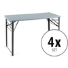 Stagecaptain BBT-119 GY Hirschgarten Beer Tent Table 119 cm Gray 4x Set
