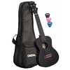 Cascha Premium Mahagoni Konzert Linkshänder Ukulele Set Schwarz  - Retoure (Zustand: sehr gut)