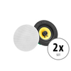 Pronomic CLS-540 WH Haut-Parleur Encastrable Tissu Haut de Gamme 2 Voies 160 Watts Lot de 2