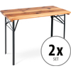 Stagecaptain BBT-117 Hirschgarten Bierzelttisch 117 cm Naturel 2x Set