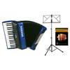 Hohner Bravo III 72 SilentKey Bleu Starter Set