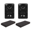 Set di monitor da studio attivi Mackie MR524 con pannelli assorbenti da 5"