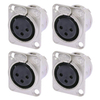 Neutrik NC3FDL1 XLR Connecteur Châssis female Pack De 4