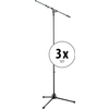 K&M 210/9 Soporte De Micrófono Negro Set De 3
