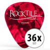Rocktile Plectrums Red Tortoise Medium 36 Stuks Set