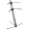 Classic Cantabile KS-100 Dubbele Keyboardstandaard Zilver - Retour (Staat: Zeer Goed)