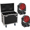 Eurolite Set 2x LED TMH-H380 Beam/Wash/Flowereffekt + Flightcase mit Rollen