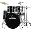 XDrum Semi 22" Standard Drumstel Midnight Black Set incl. Galgenstandaard + Crashbekken