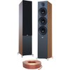ELAC Debut F6.3 Enceintes Sur Pied Noyer Set Oehlbach