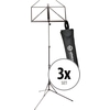 K&M 101 Music Stand Black incl. Bag 3x Set