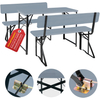 Stagecaptain BBDL-119 GY Hirschgarten Bierzeltgarnituur met rugleuning voor balkon 119 cm grijs
