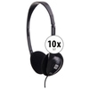 Pronomic KH-10BK Kopfhörer 10x Set