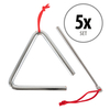Classic Cantabile Triangel met Slagstok 10 cm 5x Set