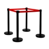 Stagecaptain PLS-200B Absperrständer Personenleitsystem schwarz 4x-SET  - Retoure (Verpackungsschaden)