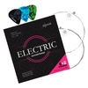 Shaman Electric Saiten für E-Gitarre inkl. 2 Ersatzsaiten und 3 Plektren