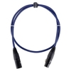 Pronomic Stage DMX3-1 Câble DMX 1m bleu avec contacts dorés