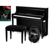 Classic Cantabile UP-1Plus SH Upright E-Piano Nero Lucido Set