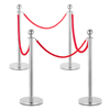 Stagecaptain PLS-150 Deluxe 4.4-150S Poste de Barrera Sistema de Guía de Personas 1,5m plata