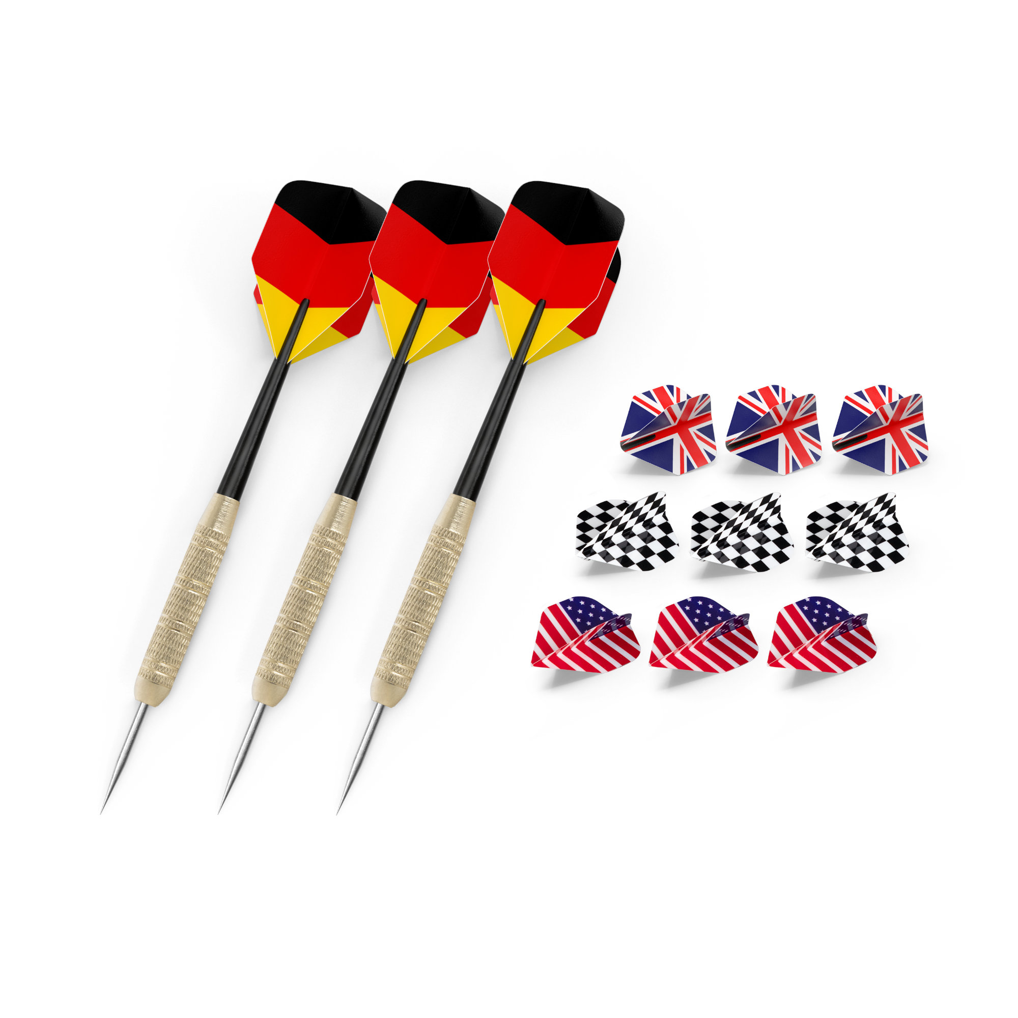 Dart - Set Di 10 Anelli Di Allenamento Per Freccette Con 20 Spilli - 5 Misure (15-65 Mm) Per Migliorare Precisione E Mira