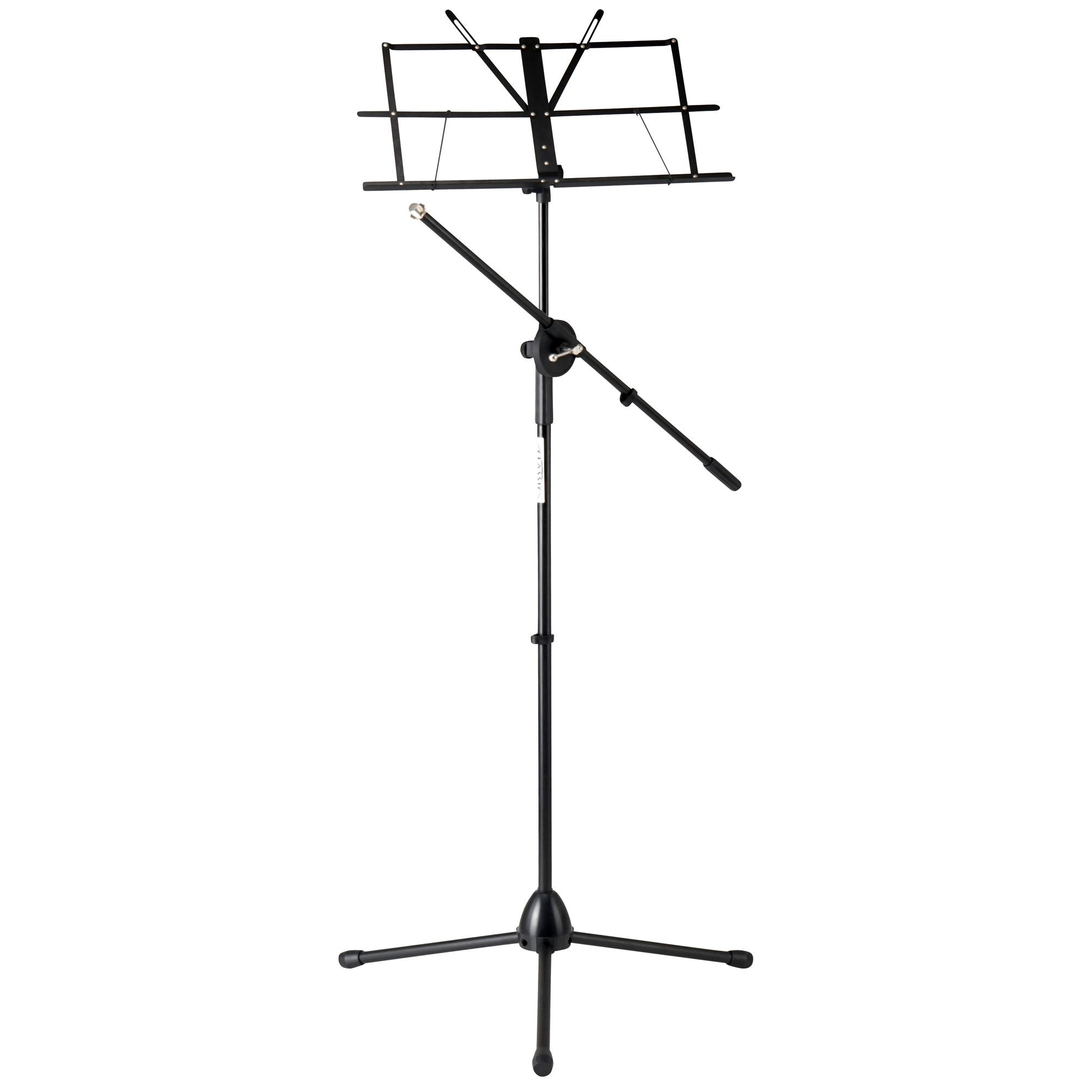 Lot De 10 Pupitres De Musique Cantabile Medium Noir - Hauteur Réglable 65-130 Cm, Pieds Antidérapants
