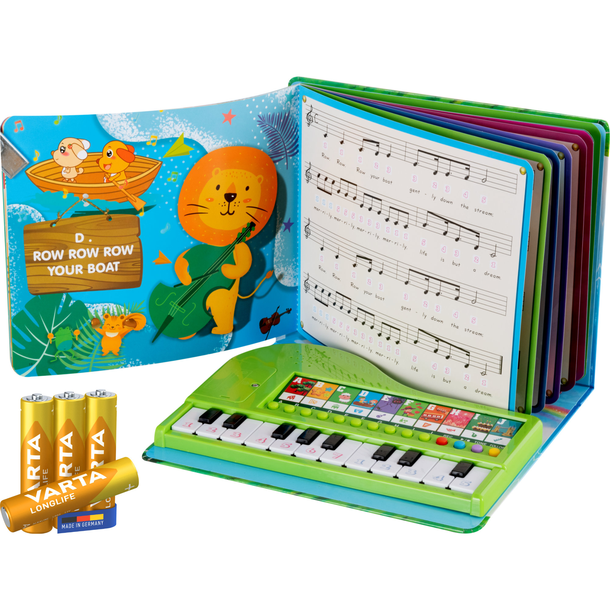 FunKey Musikbuch Mit Leuchttastenkeyboard Set Mit Batterien