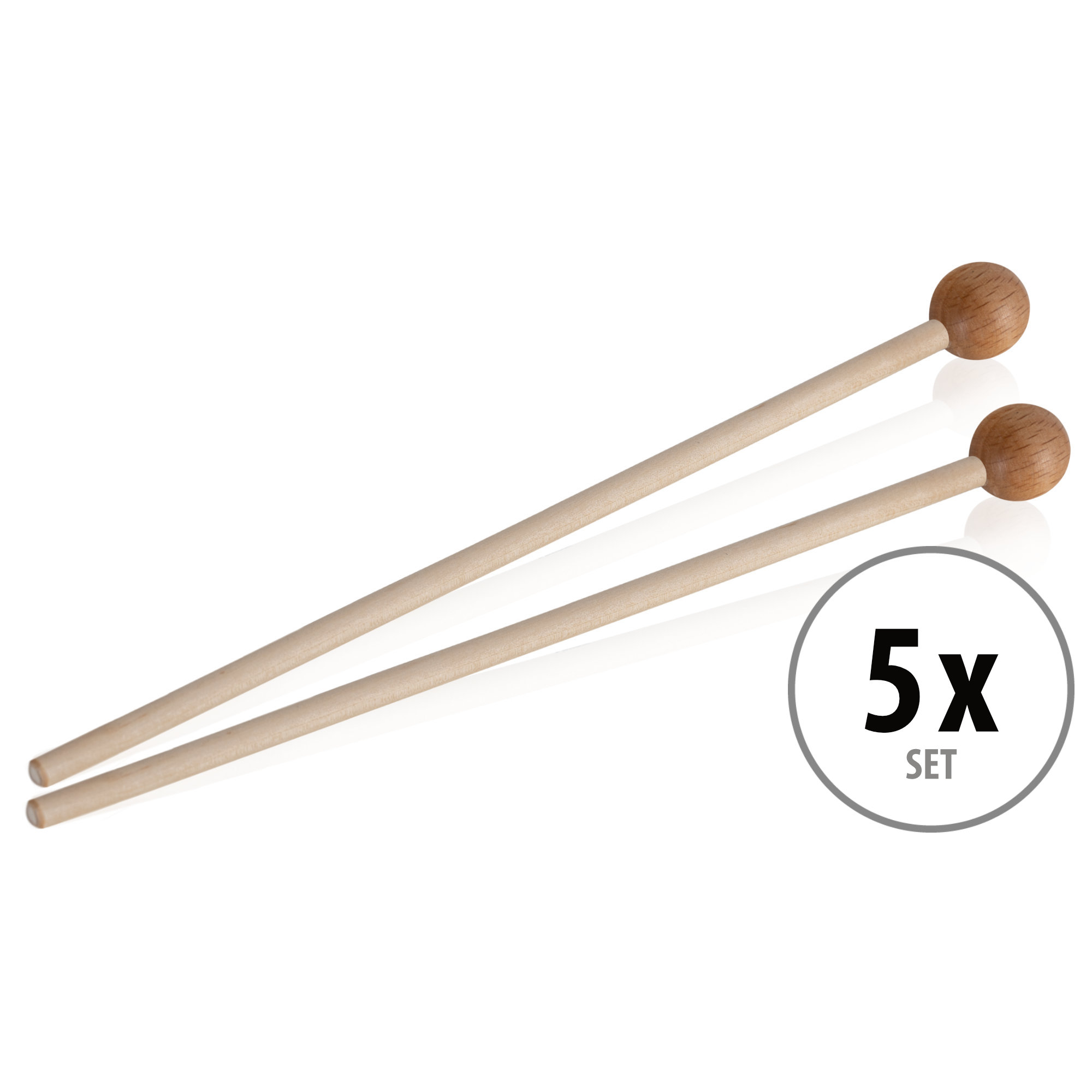 Paire De Mailloches Pour Xylophone/batterie - 18,5 Cm - Tête Caoutchouc 2,5 Cm - Bleu