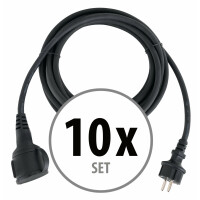 10x Set Stagecaptain PSPEXT-2.5 rallonge de câble IP44 2.5m