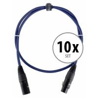 Pronomic Stage DMX3-1 cable DMX 1m set 10 x