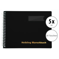 Helbling BMS20 Marschbuch schwarz 20 Taschen 5x Set