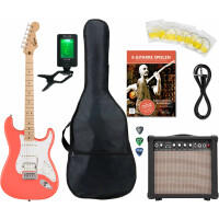 Squier Sonic Stratocaster HSS Tahitian Coral Starter Set