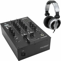 Omnitronic PM-222P 2-Kanal-DJ-Mixer mit Player Set