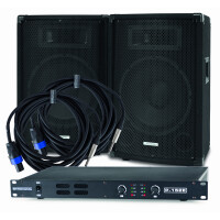 McGrey PA Set DJ-01, 2x 10" Box, 1x Endstufe, 2x Kabel, 200W RMS