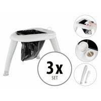 Stagecaptain Quixie-2842 Camping- und Festival-Toilette 3x Set