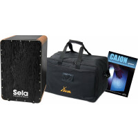 Sela SE 1111 CaSela Cajon Black Pearl Set inkl. Tasche + Schule