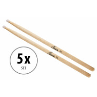 5 Paar XDrum Schlagzeug Sticks 5B Nylon Tip